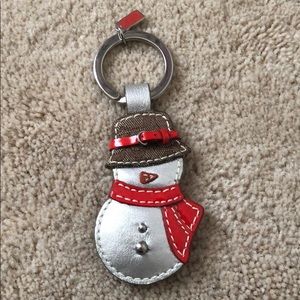 Coach Snowman Keychain